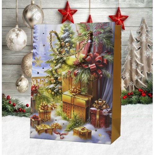 Пакет Новогодний AZ2025-229  18*24*8.5см  (240)