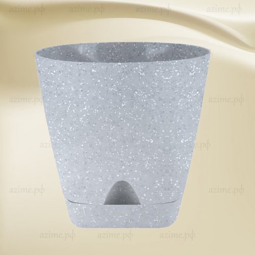 Горшок для цветов ПМ IG629810025 Amsterdam 0.65 л, 11 см, светлый камень 445339 (24)