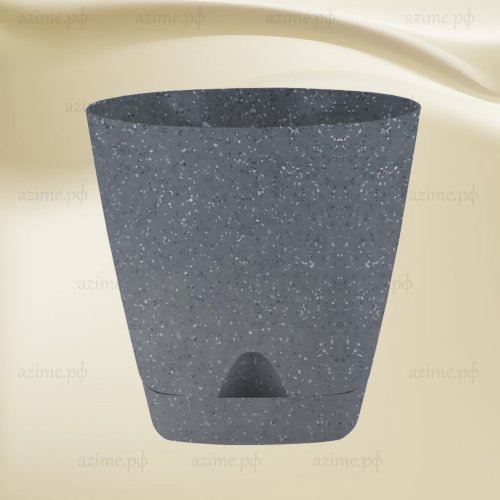 Горшок для цветов ПМ IG629810026 Amsterdam 0.65 л, 11 см, тёмный камень 445340 (24)