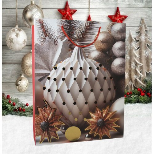 Пакет Новогодний AZ2024-526 31*40*12см (180)
