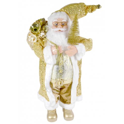Дед Мороз AZ2021-1075 с ёлочкой золотой костюм 60см (12)