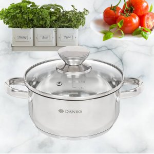 Кастрюля нерж Оптима GS-01201-16CA 1.6 л, с крыш. индукц 332353 (6)