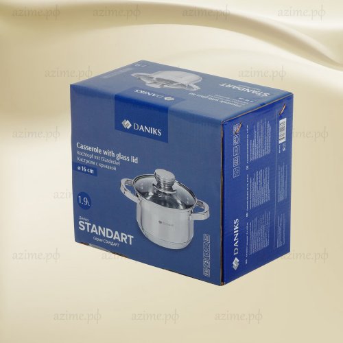 Кастрюля нерж Стандарт-PR SD-16-2 1.9 л, с крыш.  индукц 294419 (6)