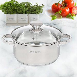 Кастрюля нерж Оптима GS-01201-20CA 3.1 л  с крыш. индукц 332355 (6)