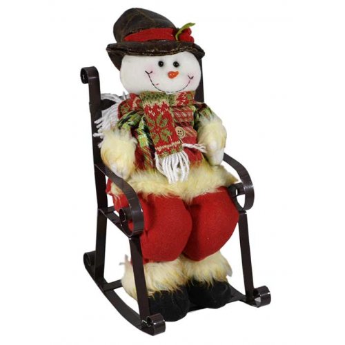 Декоративная игрушка AZ2020-186 Снеговик на стуле h30*20см (24)