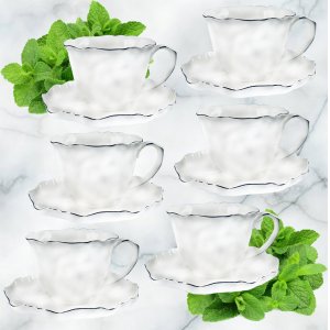 Чайный набор 305-289 12пр. Ванесса серебро (6)