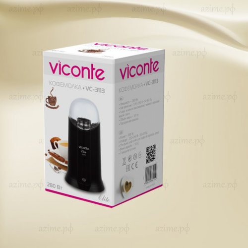 Кофемолка VC-3113 чёрная 280W, вместимость 50г (24)