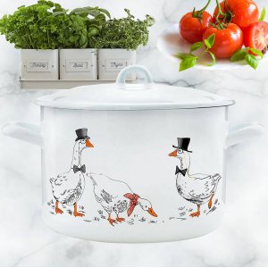 Кастрюля ЭТ-72782 "Гуси" цилиндрическая 4.3л (4)