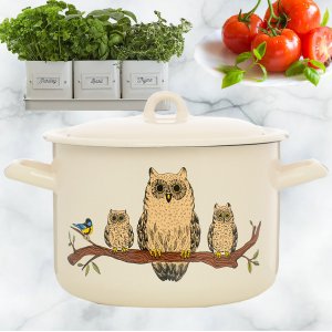 Кастрюля ЭТ-72999 "Совы" цилиндрическая 4.3л  (4)