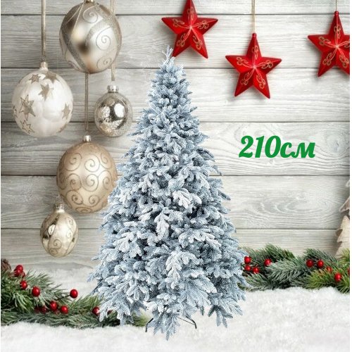 Ёлка заснеженная AZ2024-183 210см автомат.ПВХ жел.ножки (1)