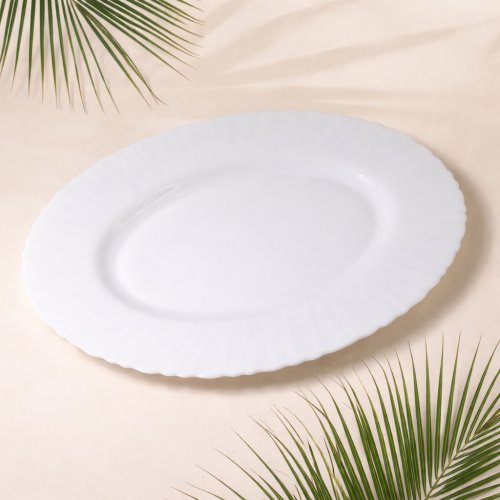 Блюдо AZ2025-413 HYP120  белое 30*23см (36)