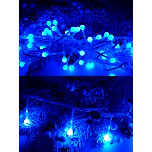 Гирлянда LED AZ2021-840 Шарики 6м 70л цв.синий пр.белый (100)