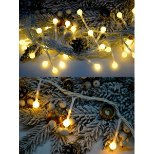 Гирлянда LED AZ2021-842 Шарики 6м 70л цв.тёплый пр.белый (100)