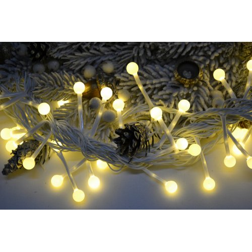 Гирлянда LED AZ2021-842 Шарики 6м 70л цв.тёплый пр.белый (100)