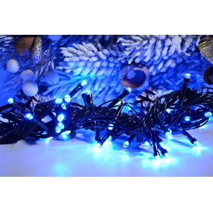 Гирлянда LED AZ-1102 10м синий пр.чёрн.(100)