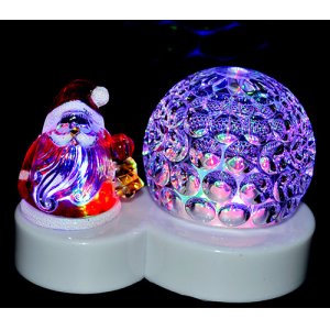 Светодиодный шар диско AZ2019-1010 LED снеговик,Дед Мороз (30)