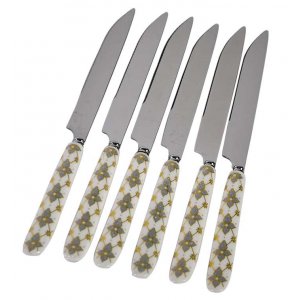Набор ножей столовых  ABP-Y1-4 с керамической ручкой 6шт. (100)