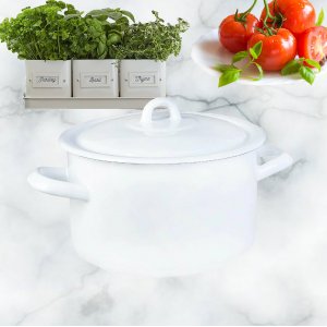 Кастрюля эм 2,9л цил б/дек бел С-16111/Э Ретро (4)