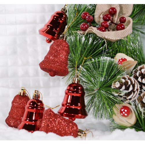 Набор ёлочных игрушек AB-260 Колокольчики 6шт.(126)