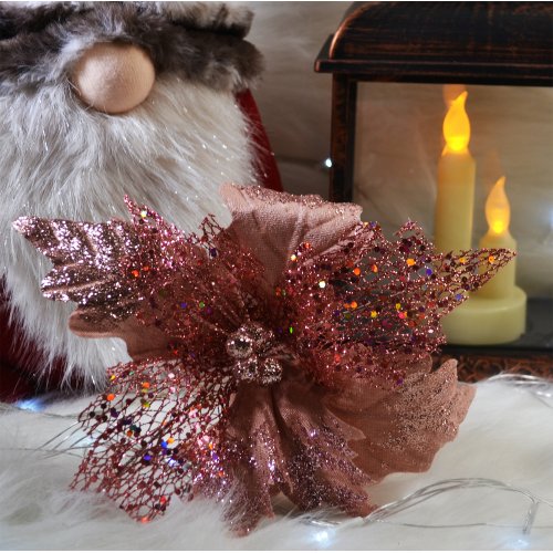 Новогодний декор AZ2024-263 Цветок S24-31 (900)