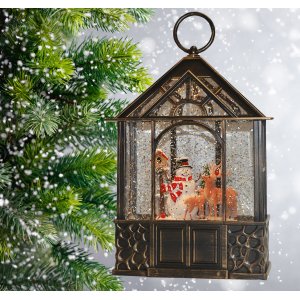 Фонарь LED AZ2024-445 с новогодней композицией музыкальный WDL-24029B   (8)