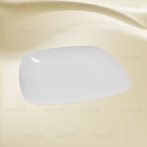 Тарелка ПМ М8043 Квадро плоская белый (25)
