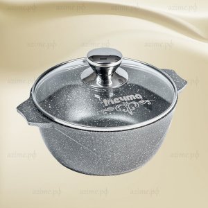 Кастрюля алюминий 42701 антипригарное покрытие 2 л  с крышкой  Гранит (7)