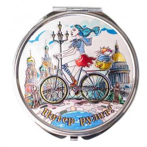 Зеркало СПб 37-243 фольга Девочка в матроске
