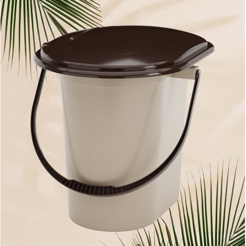 Ведро - туалет ПМ М1526 17.0л бежевое (10)