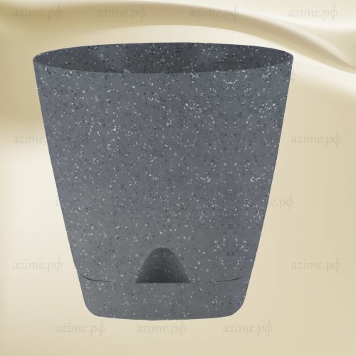 Горшок для цветов ПМ  IG629910026 Amsterdam 1,35 л, 14 см, тёмный камень 445342 (10)