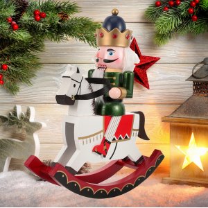 Щелкунчик на лошадке кочалка AZ2019-1044 30*25см  (12)