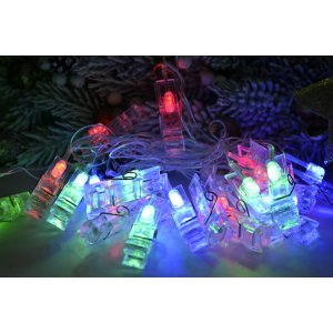 Гирлянда LED AZ-1244 5м 20л прищепки цветн.(60)