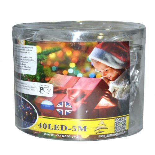 Гирлянда LED AZ-1244 5м 20л прищепки цветн.(60)
