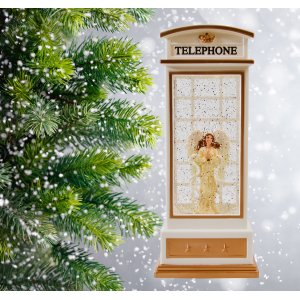 Новогодняя композиция LED AZ2023-1108 Телефонная будка  (12)