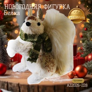 Декоративная игрушка AZ2026-228 Белка 20*14*24 (36)
