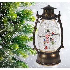 Фонарь LED AZ2021-516 с новогодней композицией музыкальный (12)