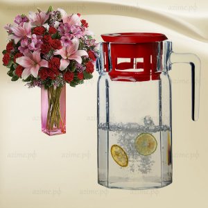 Кувшин 43414B Кошем 1235мл красная крышка (6)