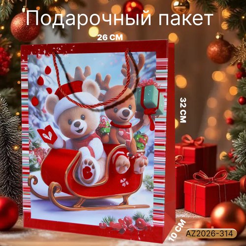 Подарочный пакет AZ2026-314 26*32*10 (240)