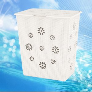 Корзина д/белья ПМ М2254 Плетёнка 60.0л белый (4)