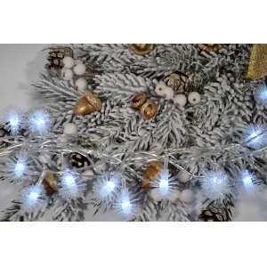 Гирлянда LED AZ2021-865 5м 20л Снежинка цв.белый пр.проз.(100)