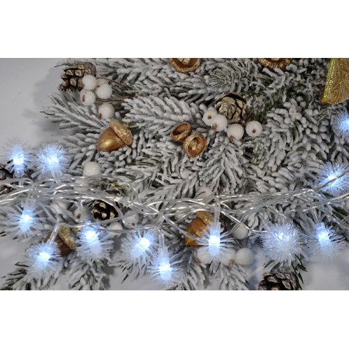 Гирлянда LED AZ2021-865 5м 20л Снежинка цв.белый пр.проз.(100)
