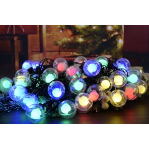 Гирлянда LED AZ2022-167 10м 40л Лампа в шаре пр.чёрный цветная(40)