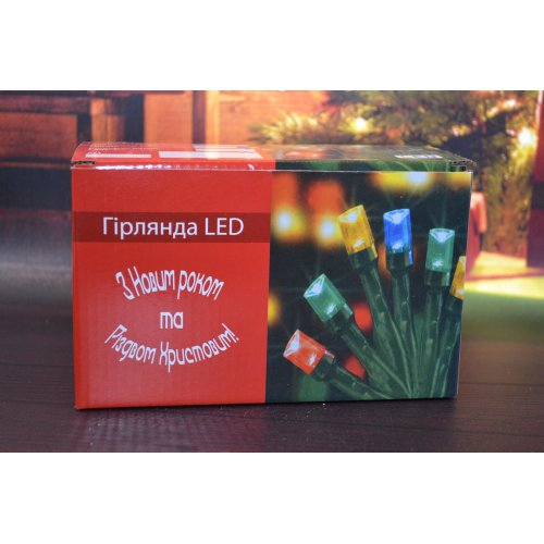 Гирлянда LED AZ2022-167 10м 40л Лампа в шаре пр.чёрный цветная(40)