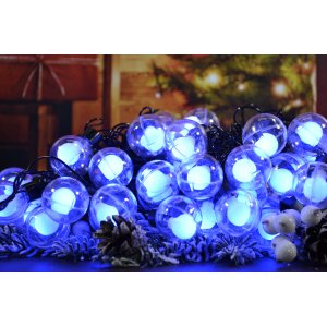 Гирлянда LED AZ2022-170 10м 40л Лампа в шаре пр.чёрный цв.синий (40)