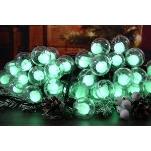 Гирлянда LED AZ2022-173 10м 40л Лампа в шаре пр.чёрный цв.зелёный (40)