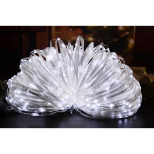 Гирлянда уличная LED AZ2022-234 100м 800л Капля пр.прозрачный цв.белый (20)