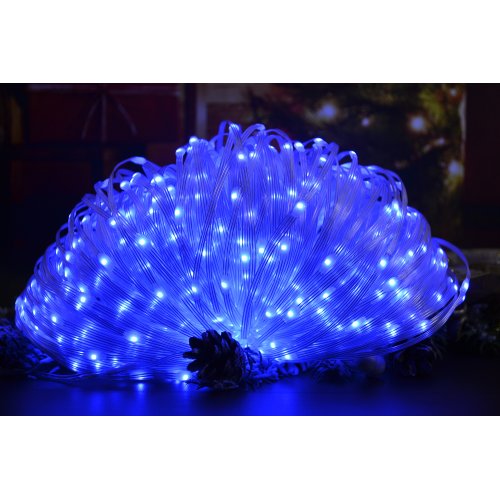 Гирлянда уличная LED AZ2022-235 100м 800л Капля пр.прозрачный цв.синий (20)