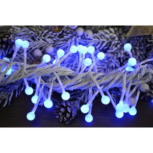 Гирлянда LED AZ2022-247 Шарики 6м 70л пр.белый цв.синий (60)