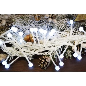 Гирлянда LED AZ2022-248 Шарики 6м 70л пр.белый цв.белый (60)