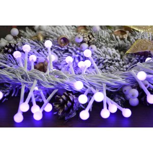 Гирлянда LED AZ2022-295 Шарики 6м 70л пр.белый цв.фиолетовый (60)